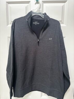 Vineyard Vines Charcoal Gray Half-Zip Pullover